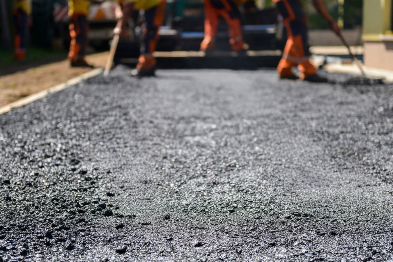 Concrete parking lot building in Chino Hills, CA