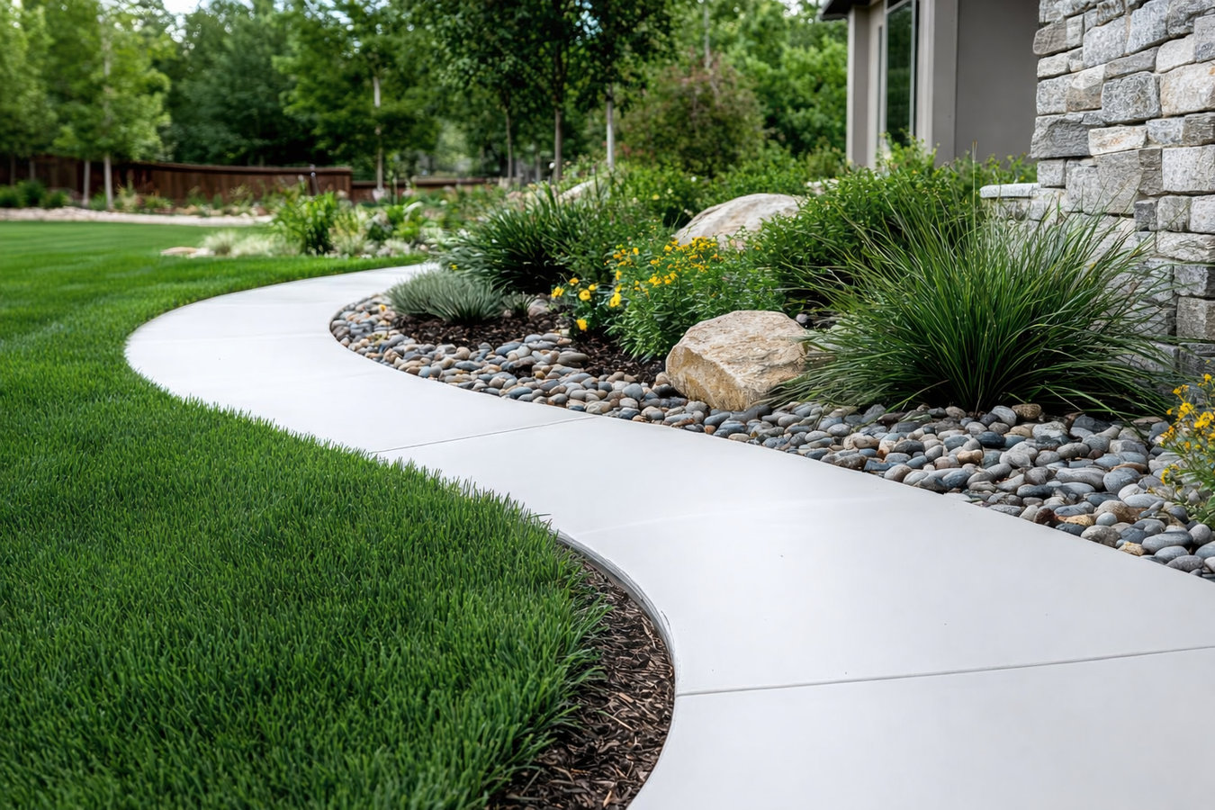 Concrete sidewalk building in Chino Hills, CA